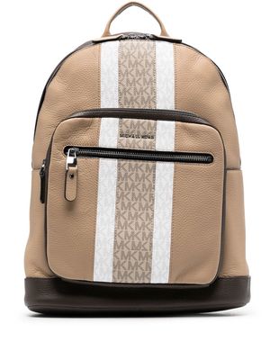 Michael Kors Collection Hudson monogram leather backpack - Brown