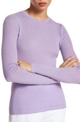 Michael Kors Collection Hutton Cashmere Rib Sweater in Freesia