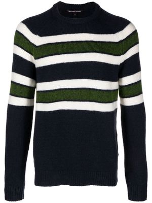 Michael Kors Collection intarsia-knit striped jumper - Blue