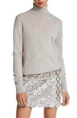Michael Kors Collection Joan Cashmere Turtleneck Sweater in Pearl Melange