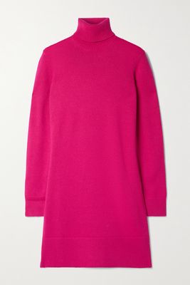 Michael Kors Collection - Kaia Ribbed Cashmere Turtleneck Dress - Pink