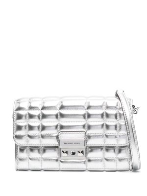 Michael Kors Collection large Tribeca leather cross body bag - Silver