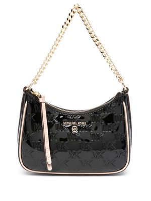 Michael Kors Collection logo-debossed leather shoulder bag - Black