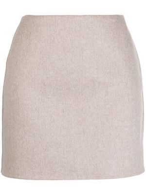 Michael Kors Collection Melton virgin wool skirt - Neutrals
