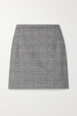 Michael Kors Collection - Plaid Stretch-wool Mini Skirt - Black