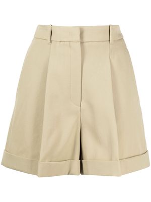 Michael Kors Collection pleated wool shorts - Brown