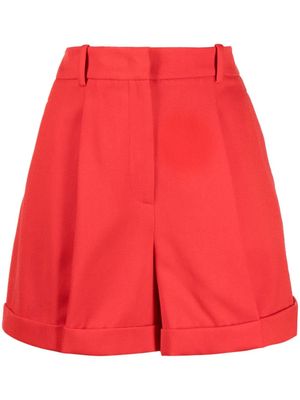 Michael Kors Collection pleated wool shorts - Red