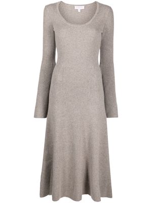 Michael Kors Collection ribbed-knit cashmere blend dress - Brown