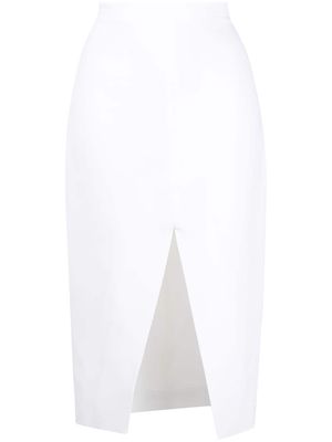 Michael Kors Collection Sablé cutaway-slit pencil skirt - White
