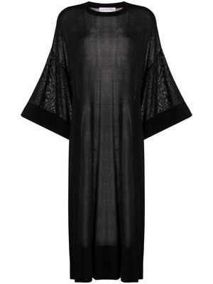 Michael Kors Collection semi-sheer kaftan dress - Black