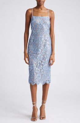 Michael Kors Collection Sequin Lace Cocktail Dress in Coast