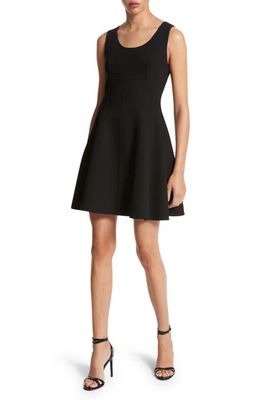 Michael Kors Collection Sleeveless Wool Blend Skater Dress in Black