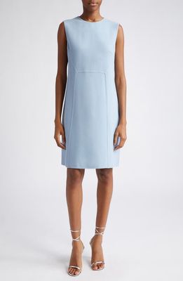 Michael Kors Collection Stretch Wool Blend Crepe Shift Dress in Coast