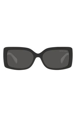 Michael Kors Corfu 56mm Rectangular Sunglasses in Black White