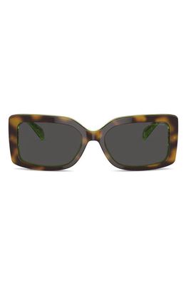 Michael Kors Corfu 56mm Rectangular Sunglasses in Dark Grey