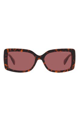 Michael Kors Corfu 56mm Rectangular Sunglasses in Dark Tort