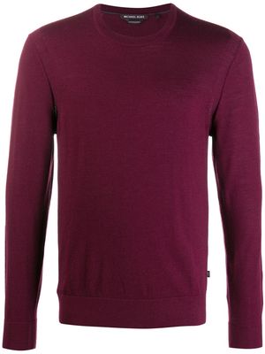 Michael Kors crew neck fitted jumper - Red