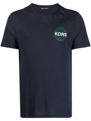 Michael Kors Digital Global logo-print T-shirt - Blue