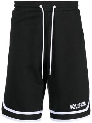 Michael Kors drawstring logo-print track shorts - Black