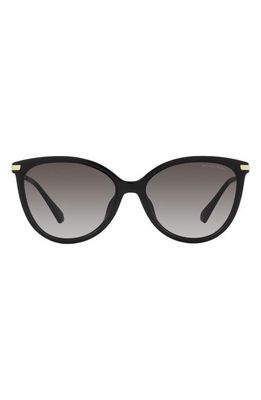 Michael Kors Dupont 58mm Gradient Cat Eye Sunglasses in Black