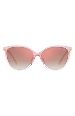 Michael Kors Dupont 58mm Gradient Cat Eye Sunglasses in Rose Gold