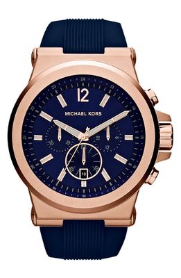 Michael Kors 'Dylan' Chronograph Silicone Strap Watch
