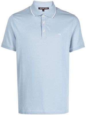 Michael Kors embroidered-logo cotton polo shirt - Blue
