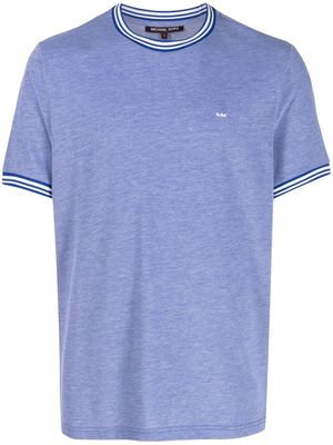 Michael Kors embroidered-logo mélange T-shirt - Blue