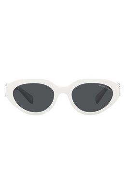 Michael Kors Empire 53mm Oval Sunglasses in White