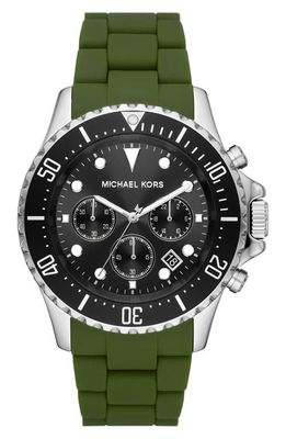 Michael Kors Everest Chronograph Silicone Strap Watch