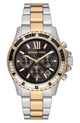 Michael Kors EVEREST TTYG W/ BLACK DIAL in Two-Tone