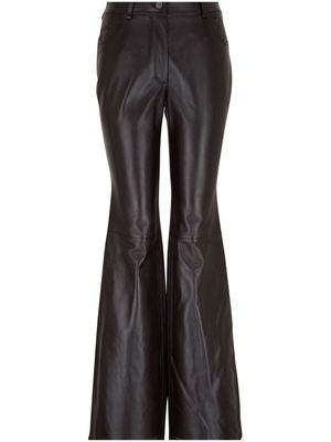 Michael Kors flared leather trousers - Black