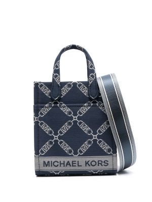 Michael Kors Gigi Empire logo-jacquard crossbody bag - Blue