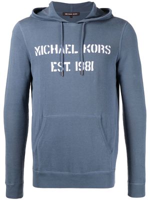 Michael Kors Heritage logo-print hoodie - Blue