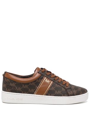 Michael Kors Juno striped lace-up trainers - Brown
