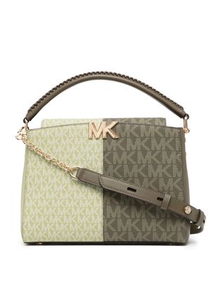Michael Kors Karlie monogram-print satchel bag - Green