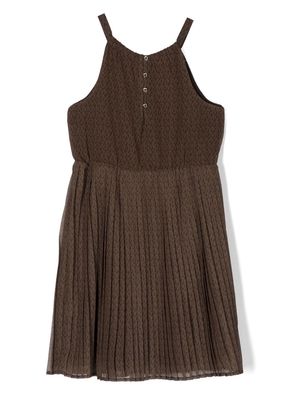 Michael Kors Kids all-over monogram-pattern dress - Brown