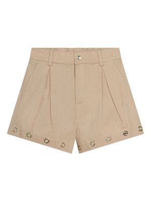 Michael Kors Kids eyelet-detail cotton shorts - Neutrals