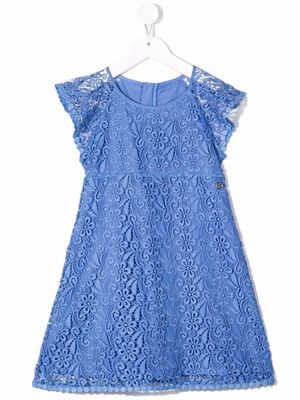 Michael Kors Kids floral-embroidered dress - Blue