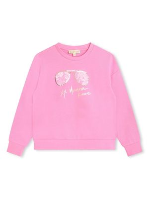 Michael Kors Kids graphic-print cotton sweatshirt - Pink