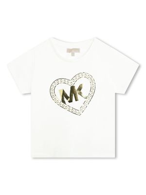 Michael Kors Kids heart logo-print T-shirt - White