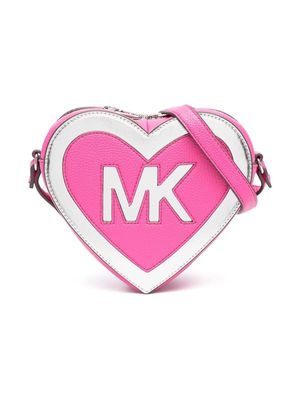 Michael Kors Kids heart shaped logo-patch bag - Pink