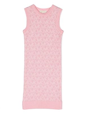 Michael Kors Kids intarsia logo-knit dress - Pink