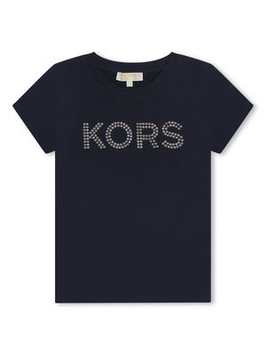 Michael Kors Kids logo-appliqué jersey T-shirt - Blue