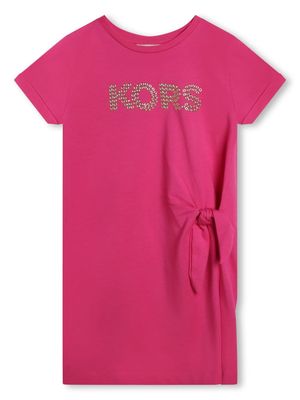 Michael Kors Kids logo-embellished cotton minidress - Pink