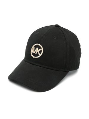 Michael Kors Kids logo-embroidered cotton cap - Black