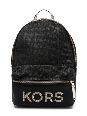 Michael Kors Kids logo jacquard backpack - Black