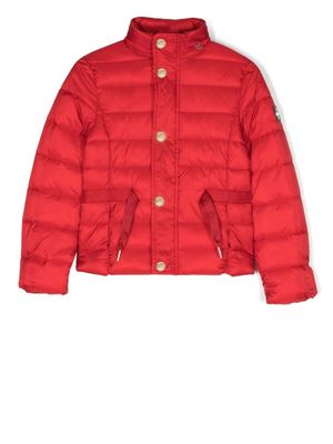 Michael Kors Kids logo-patch padded coat - Red