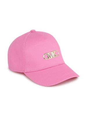 Michael Kors Kids logo-plaque cotton baseball cap - Pink