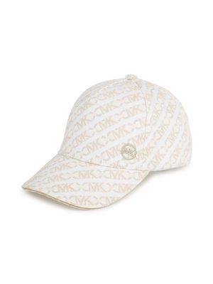 Michael Kors Kids logo-print cotton baseball cap - White